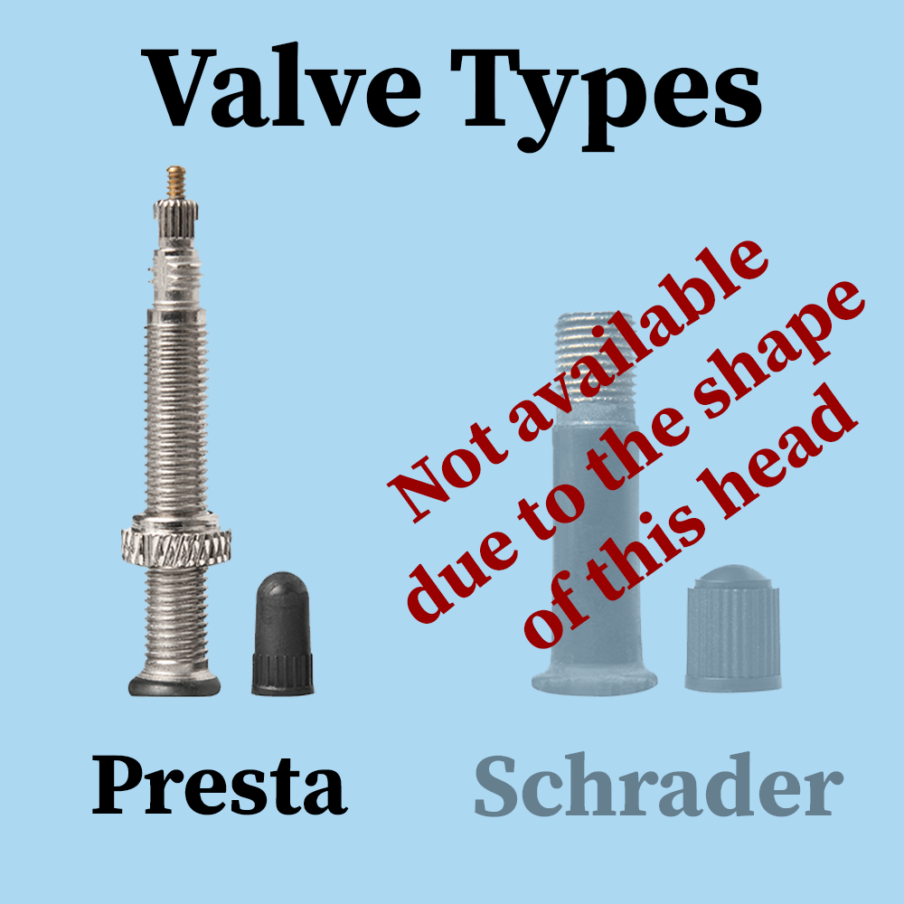 Different types top of bike valves