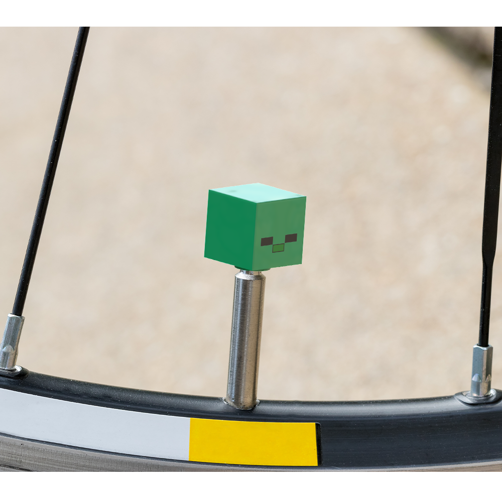 Zombie Bike Dust Cap made from LEGO® Bicycle Valve Cap for Bikes